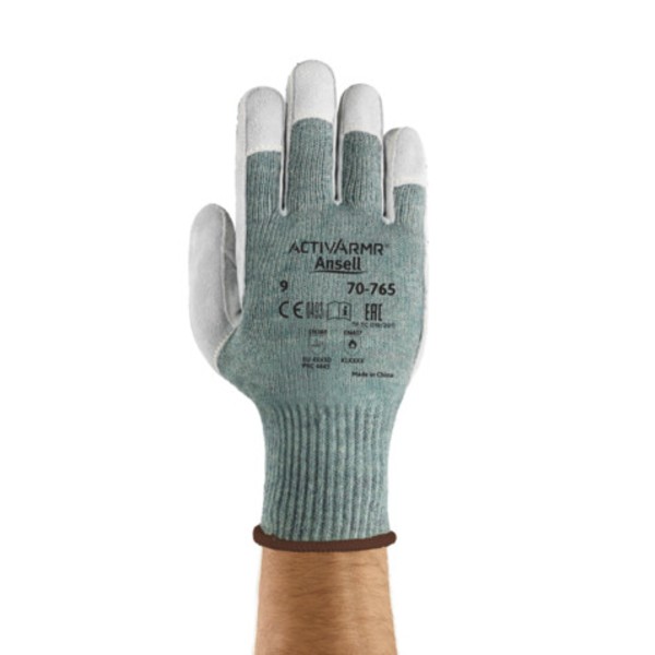 Ansell Vantage 70-765 Leather Palm Grip Gloves